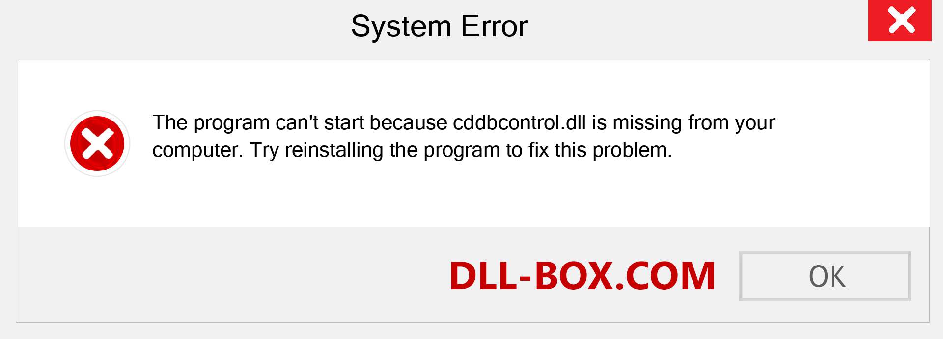  cddbcontrol.dll file is missing?. Download for Windows 7, 8, 10 - Fix  cddbcontrol dll Missing Error on Windows, photos, images